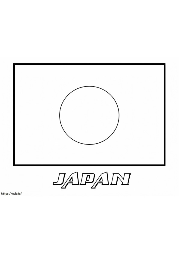 Flaga Japonii kolorowanka
