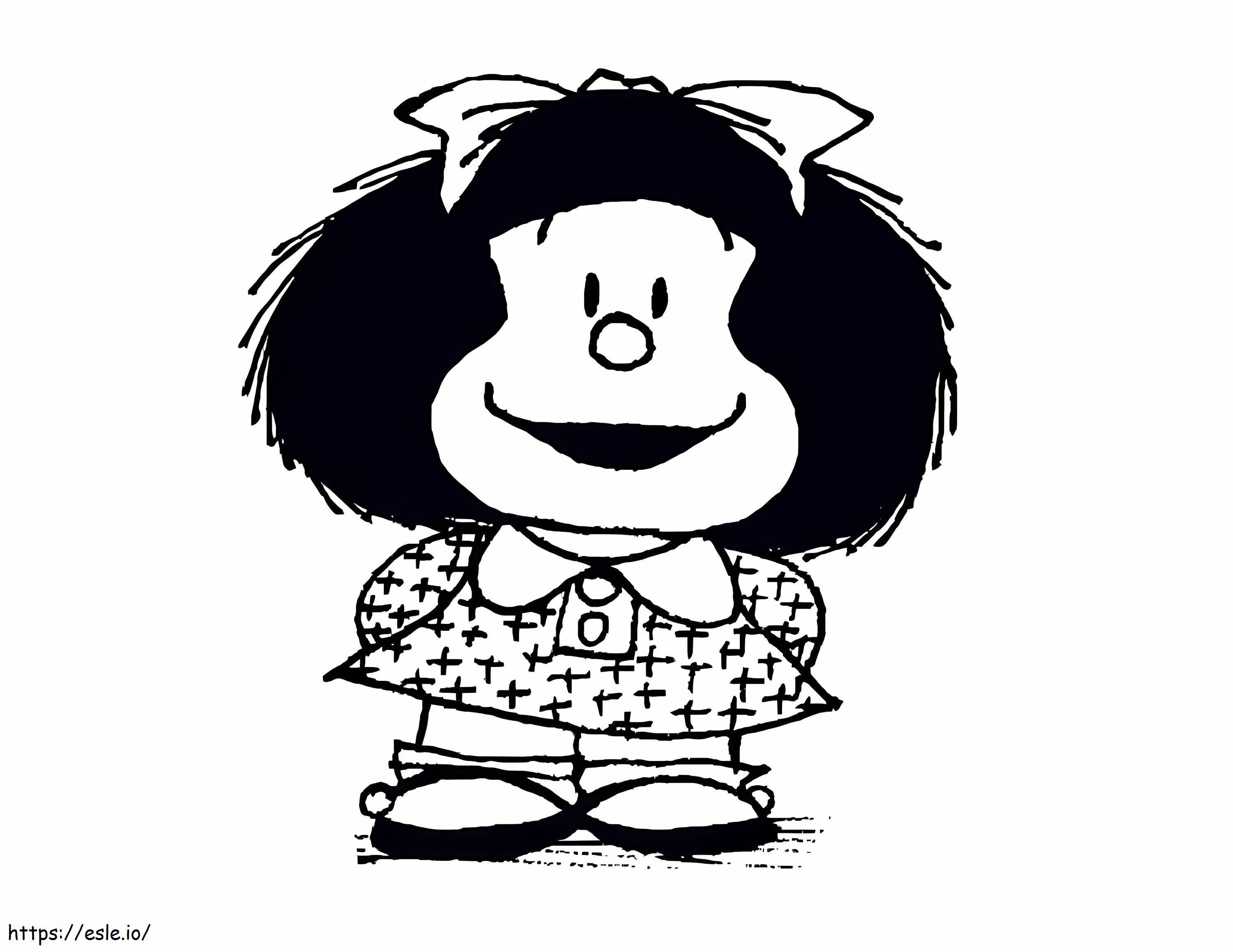Happy Mafalda coloring page