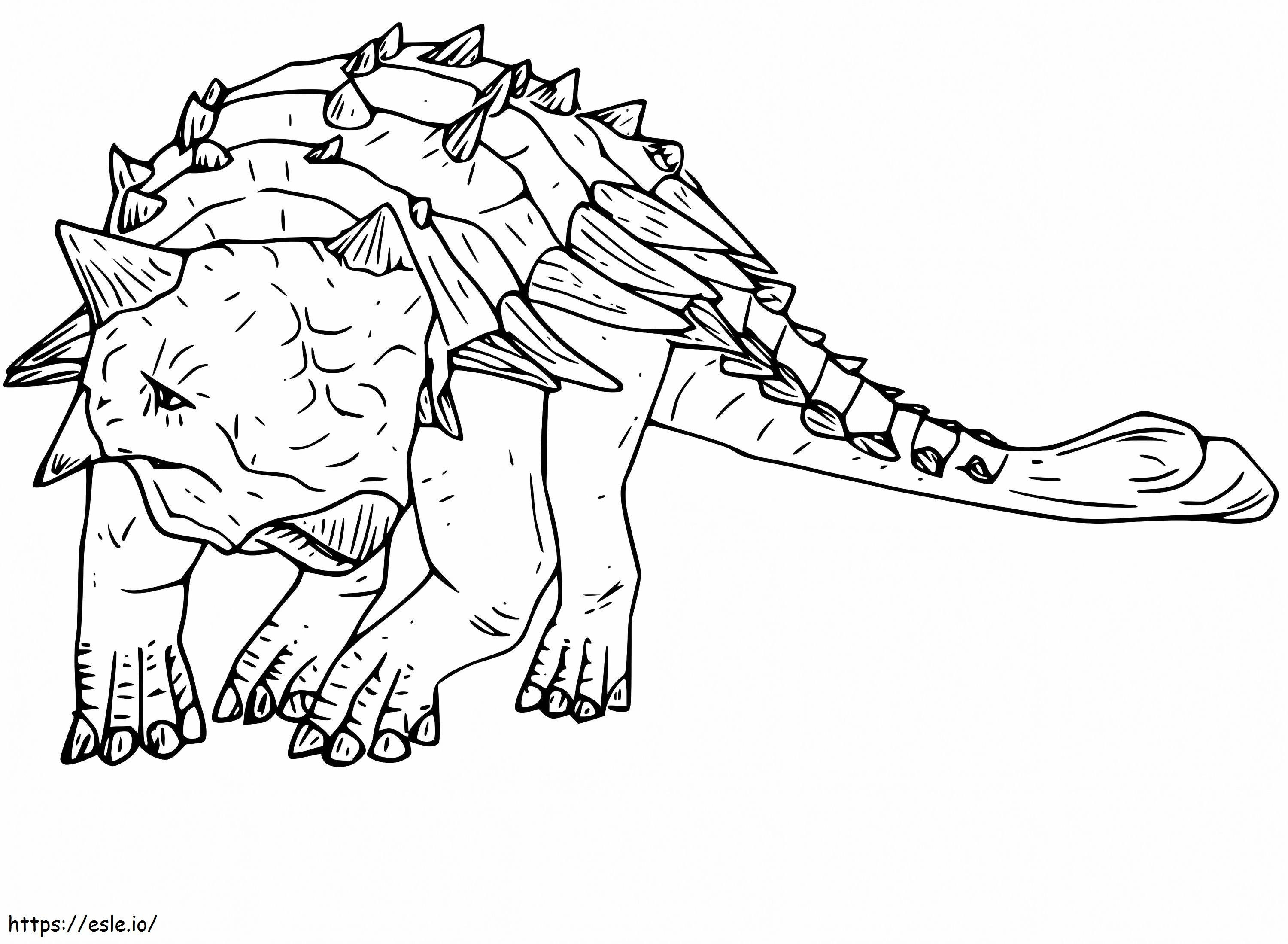 Ankylosaurus 4 värityskuva