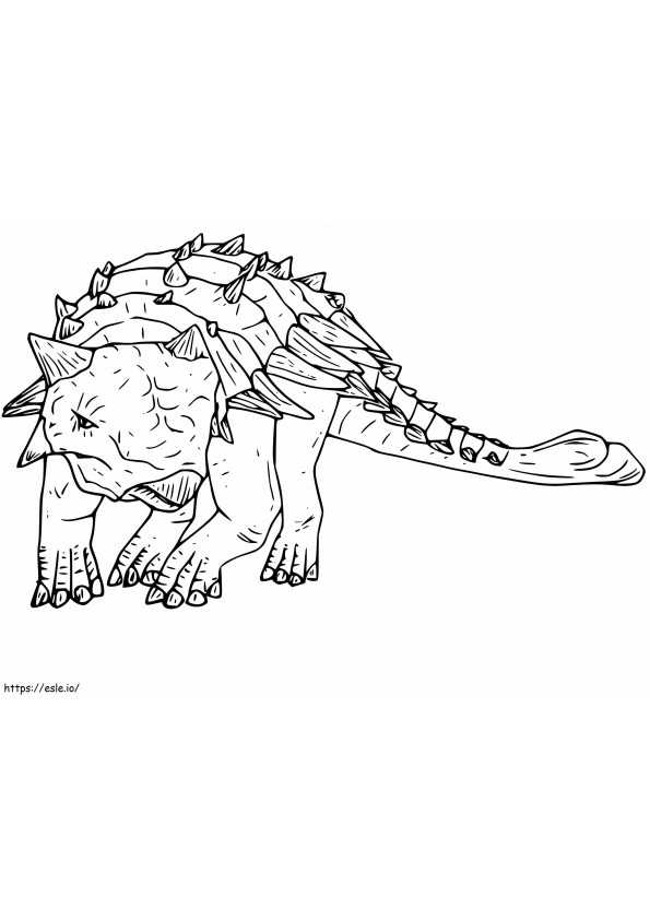 Ankylosaurus 4 värityskuva