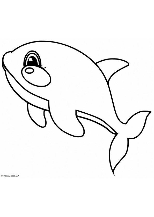 Adorable Killer Whale coloring page