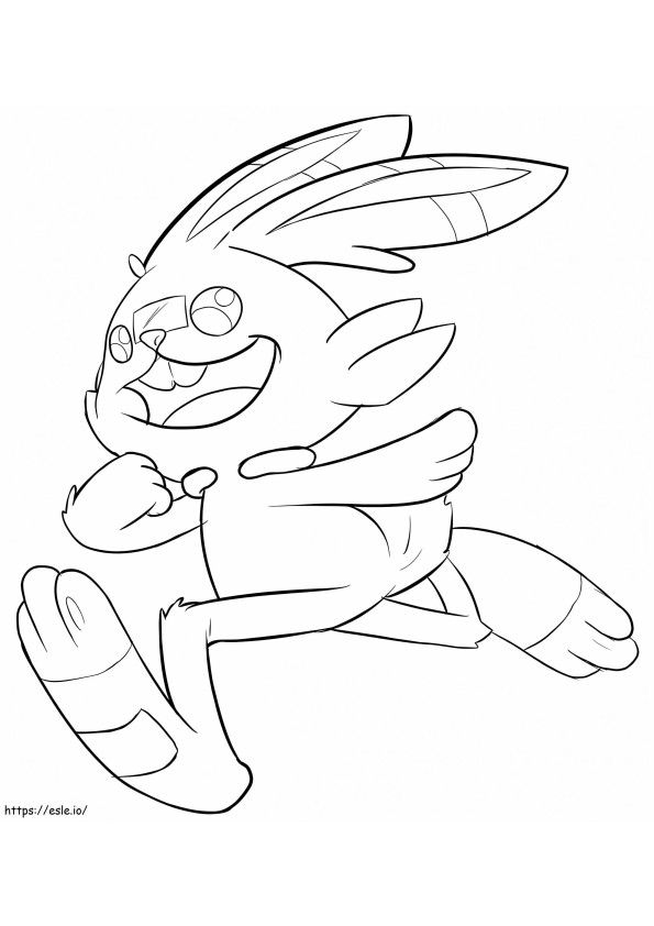 Scorbunny Running coloring page
