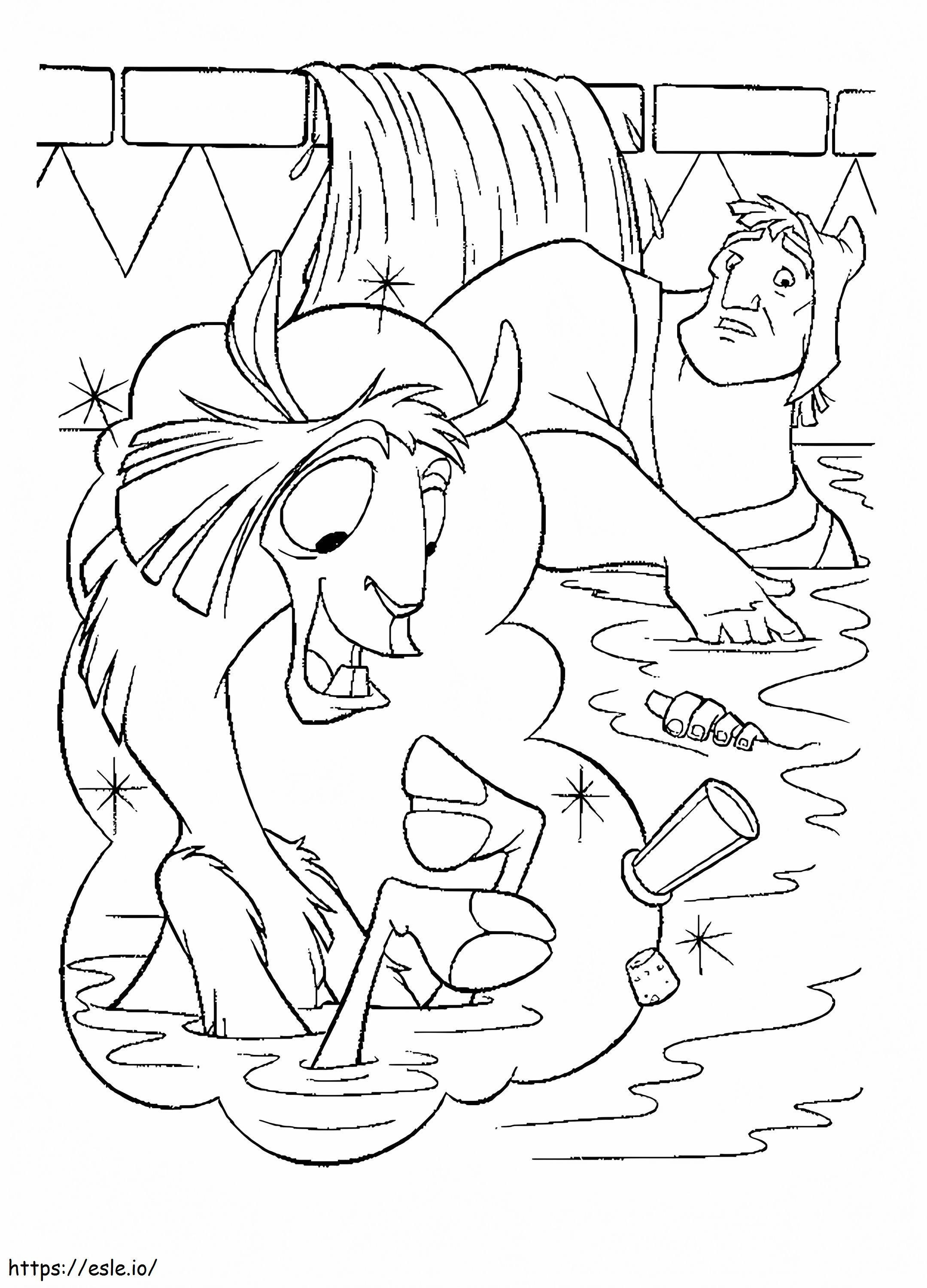 Kuzco And Pacha coloring page
