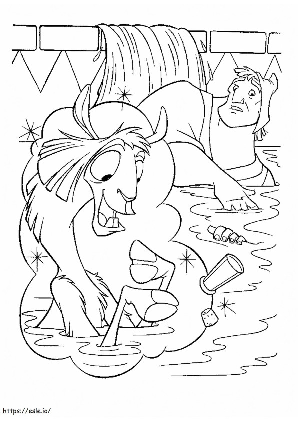 Kuzco And Pacha coloring page