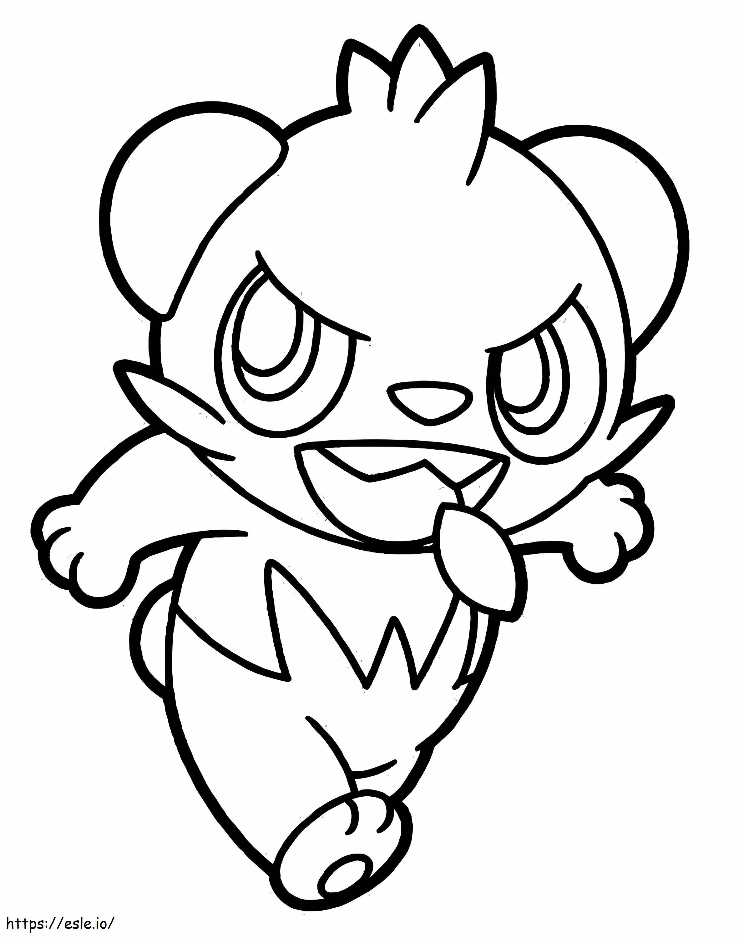 Pancham Pokemon 3 coloring page