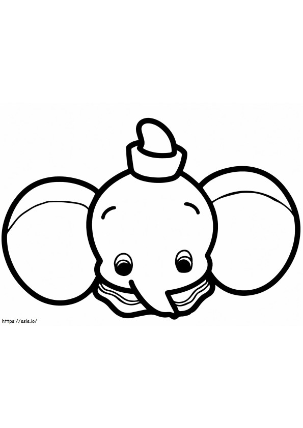 Dumbo bellezas de Disney para colorear