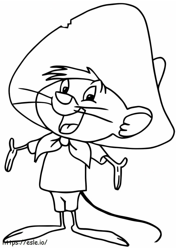 1533092107 Looney Tunes Speedy Gonzales A4 coloring page