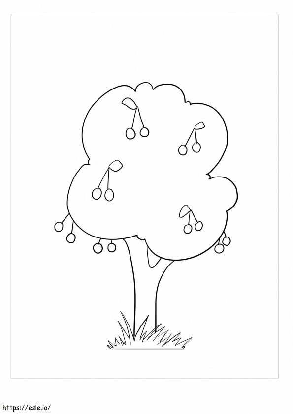 Cherry On Tree coloring page
