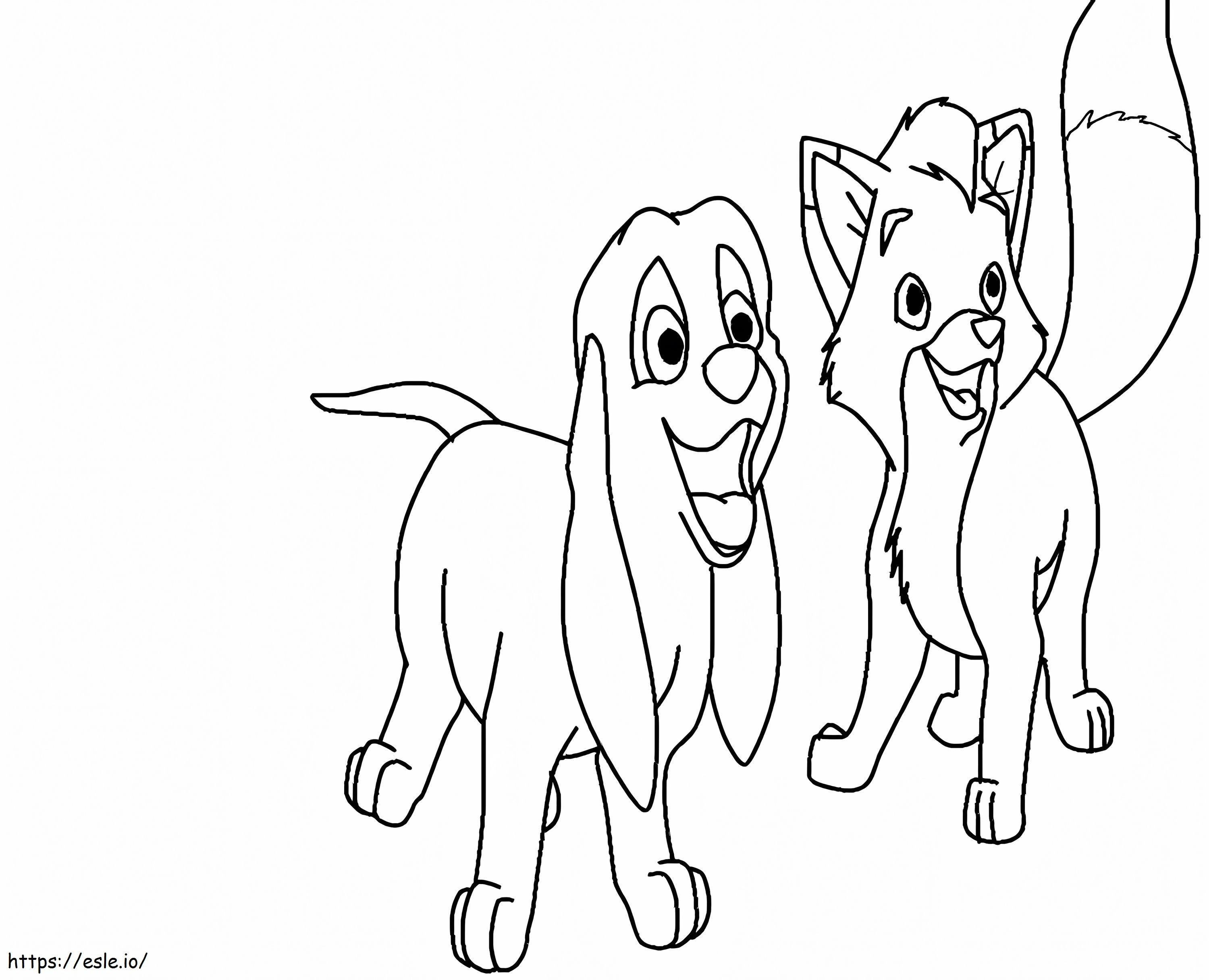 Tod And Copper Lindo coloring page