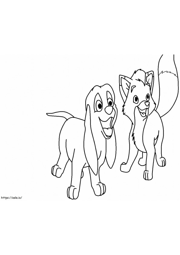 Tod And Copper Lindo coloring page