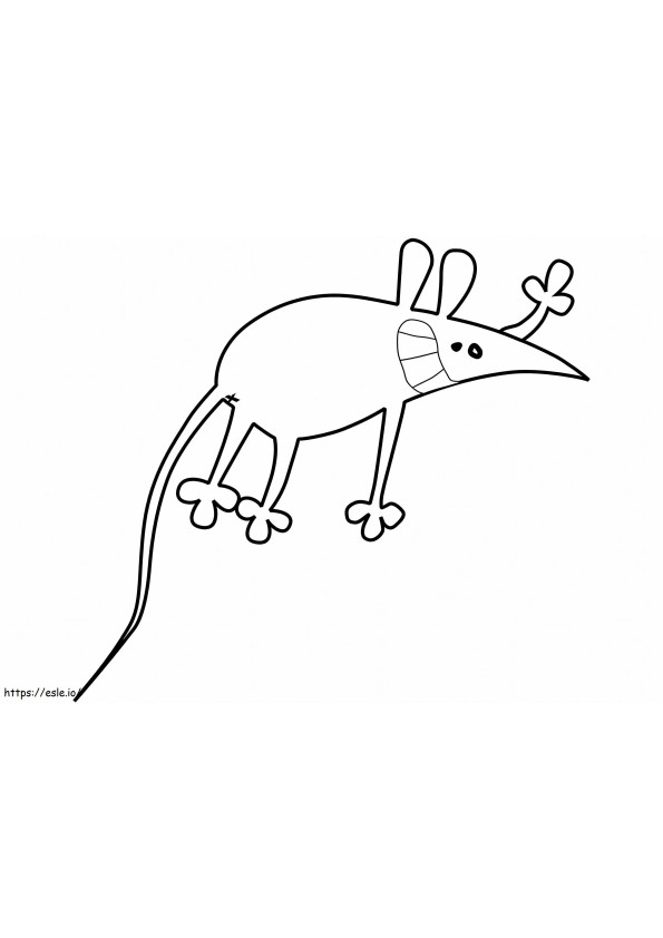 Coloriage Rat drôle à imprimer dessin