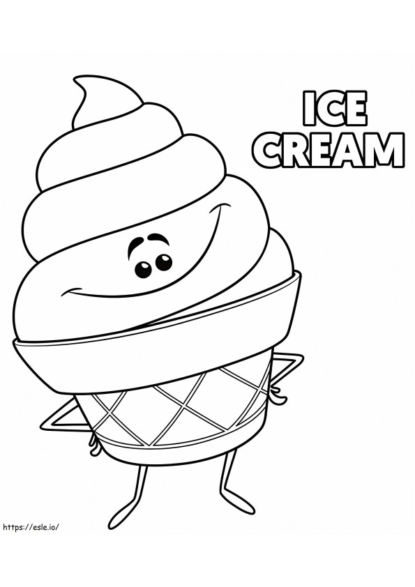 Ice Cream From The Emoji Movie coloring page