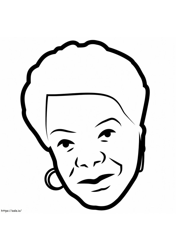Maya Angelou Tulostettava värityskuva