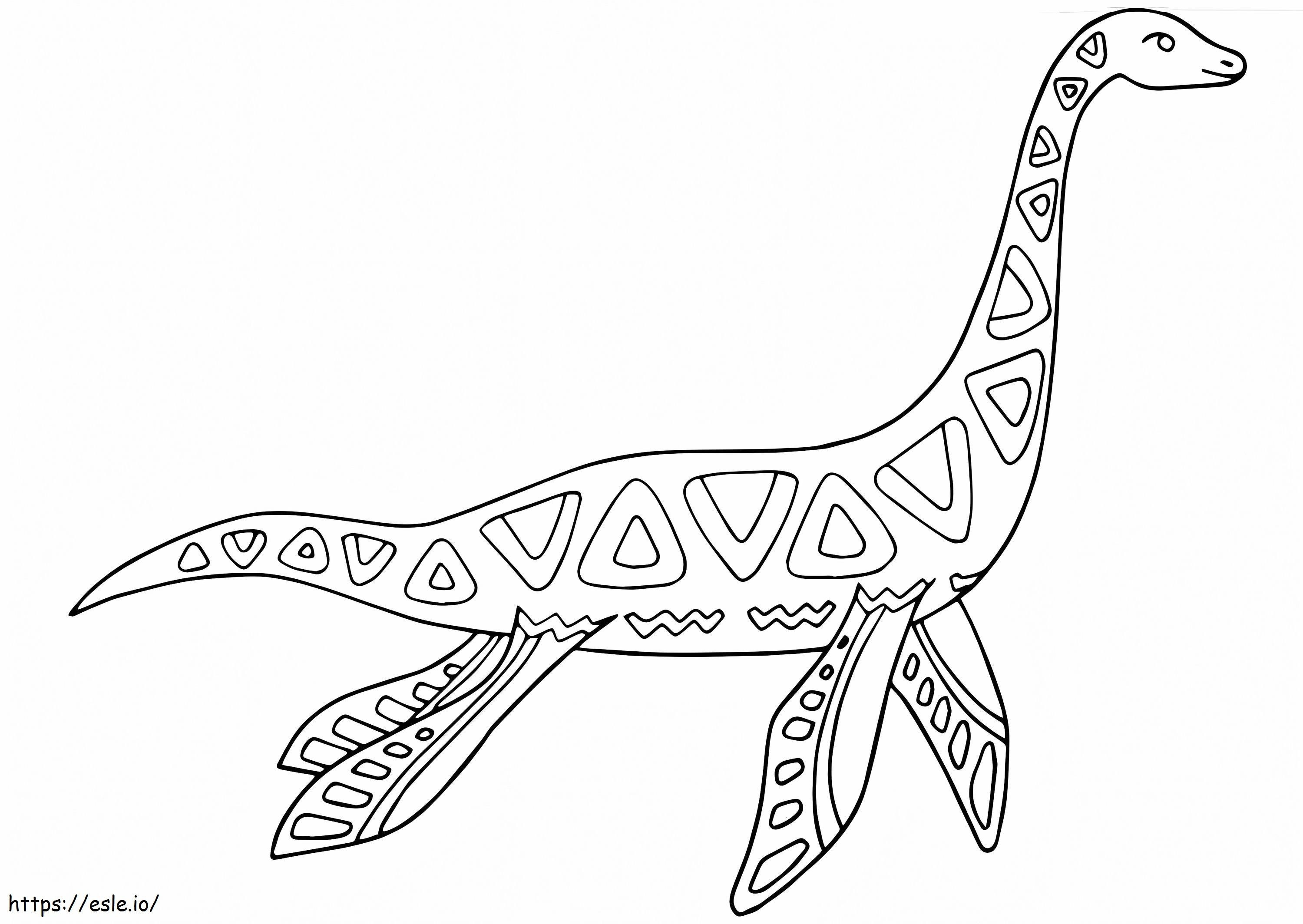 Plesiosaurio Alebrije para colorear