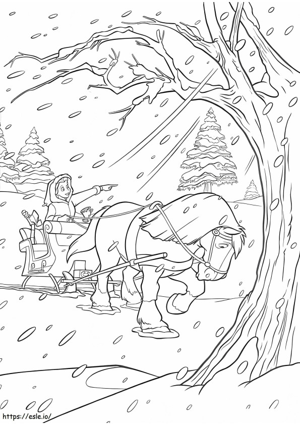 Beautiful In Winter coloring page