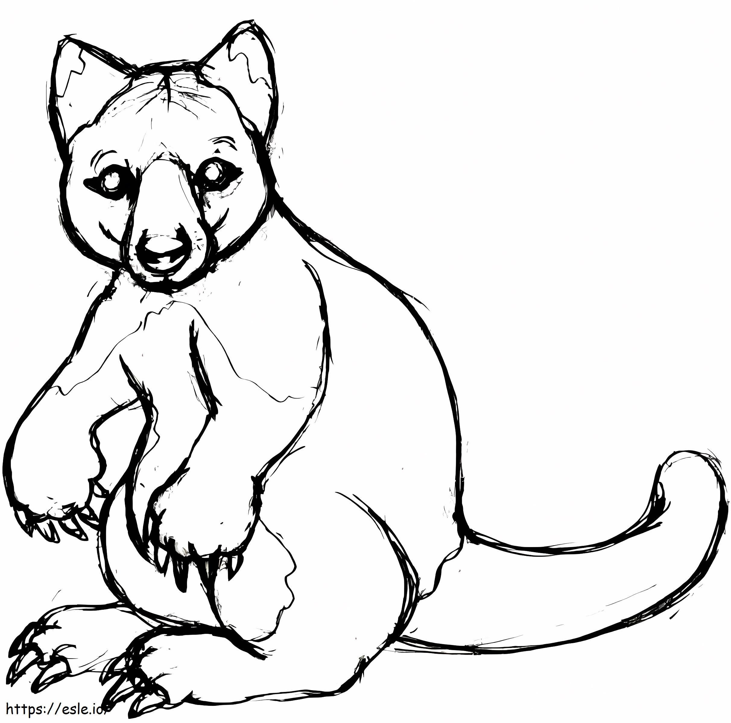 Tree Kangaroo Sketch coloring page