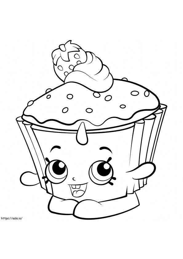Cupcake Chic Shopkins coloring page
