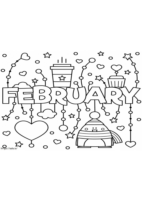 February Coloring Page 8 coloring page