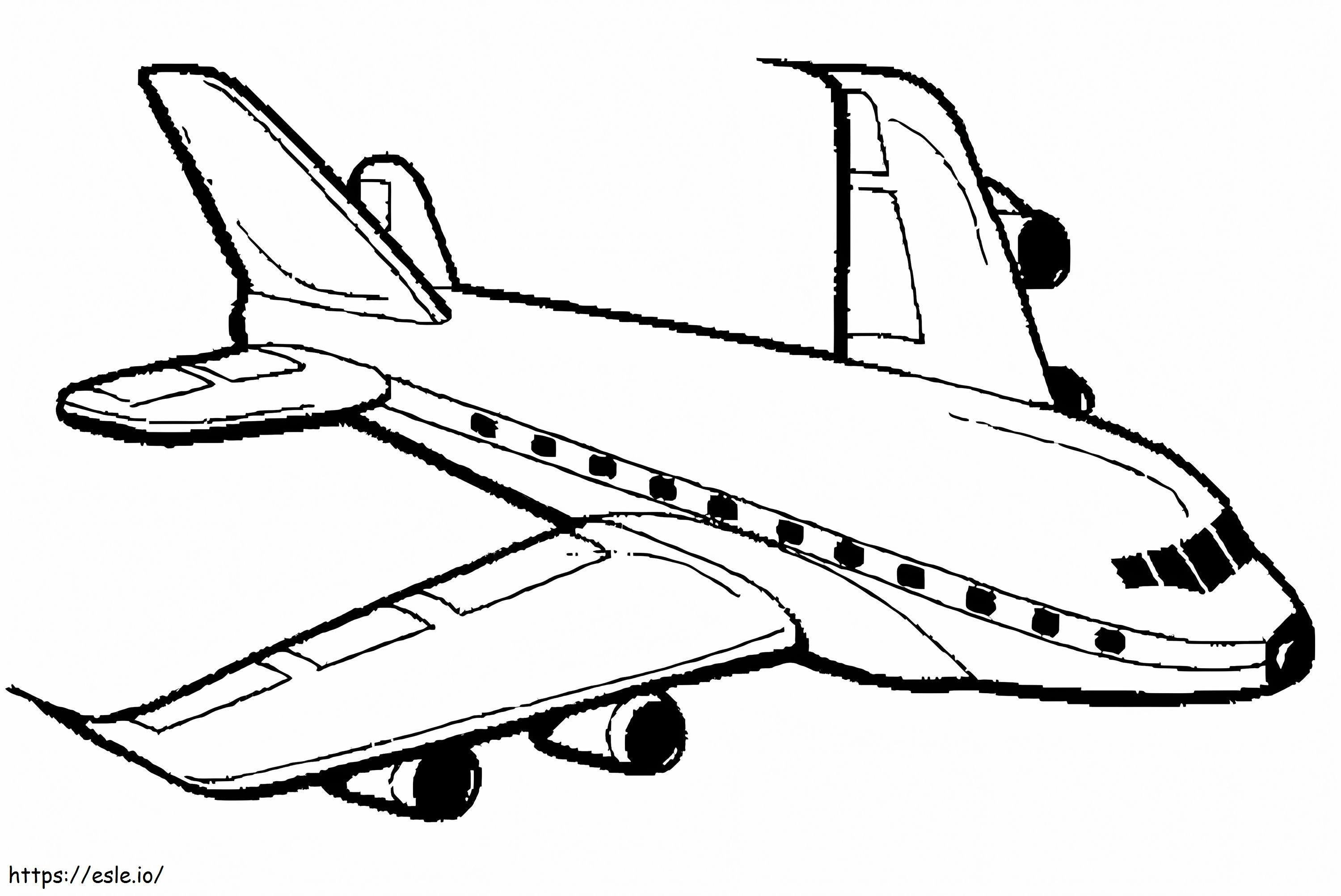 Basis vliegtuig kleurplaat kleurplaat