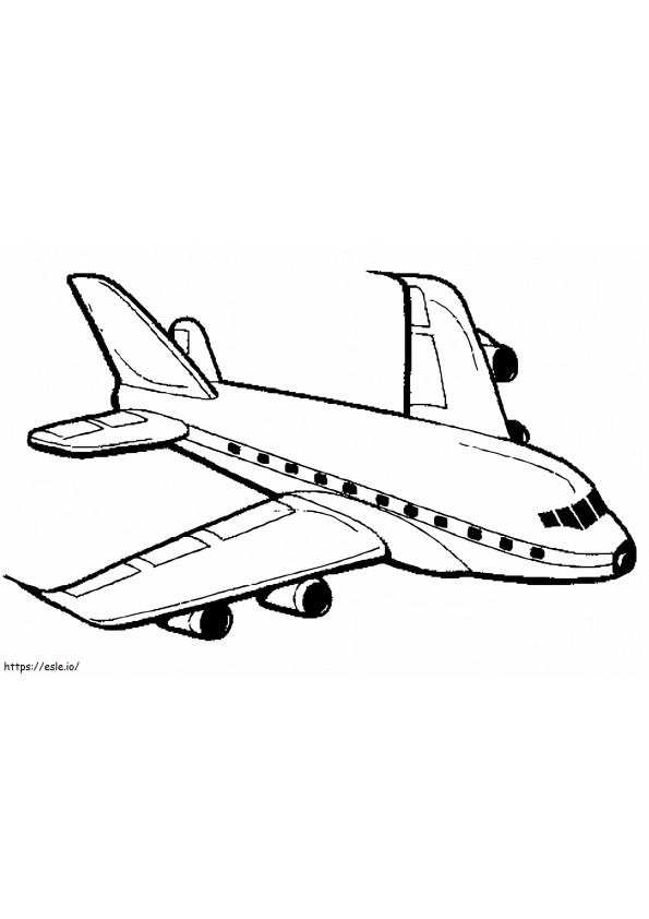 Basic Airplane coloring page