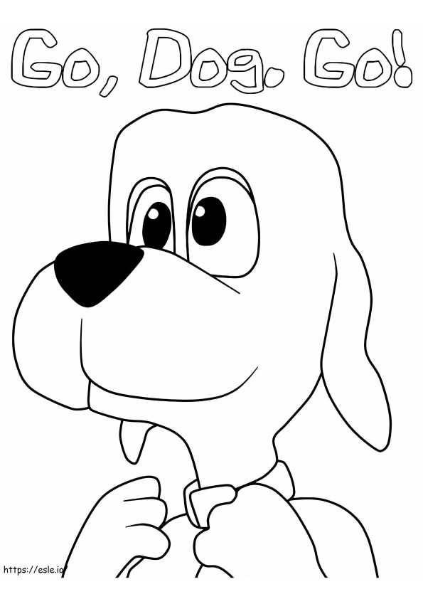 Gilbert Barker de Go Dog Go para colorir