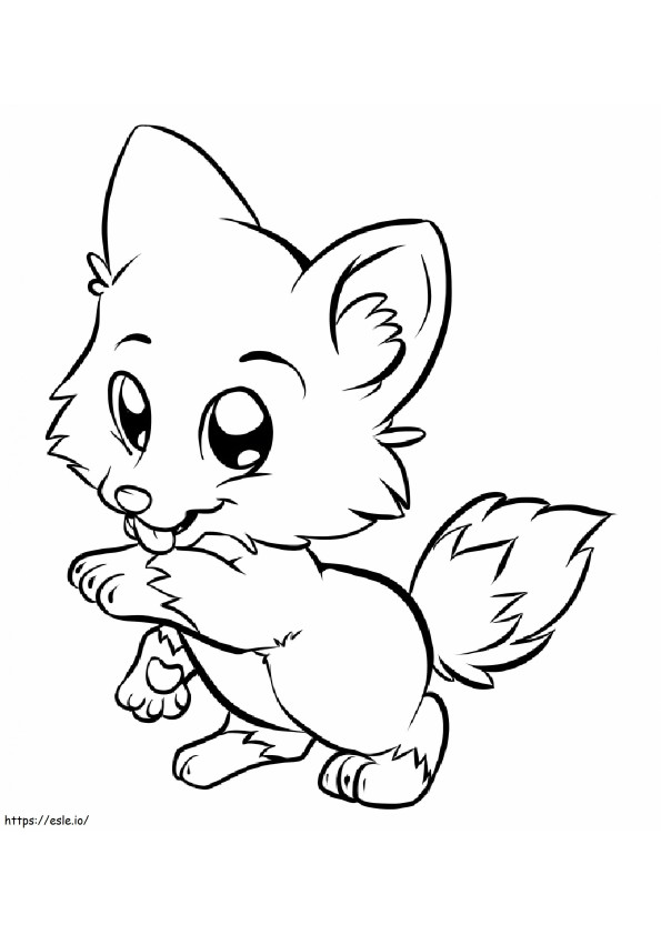 Cute Wolf Coloring coloring page