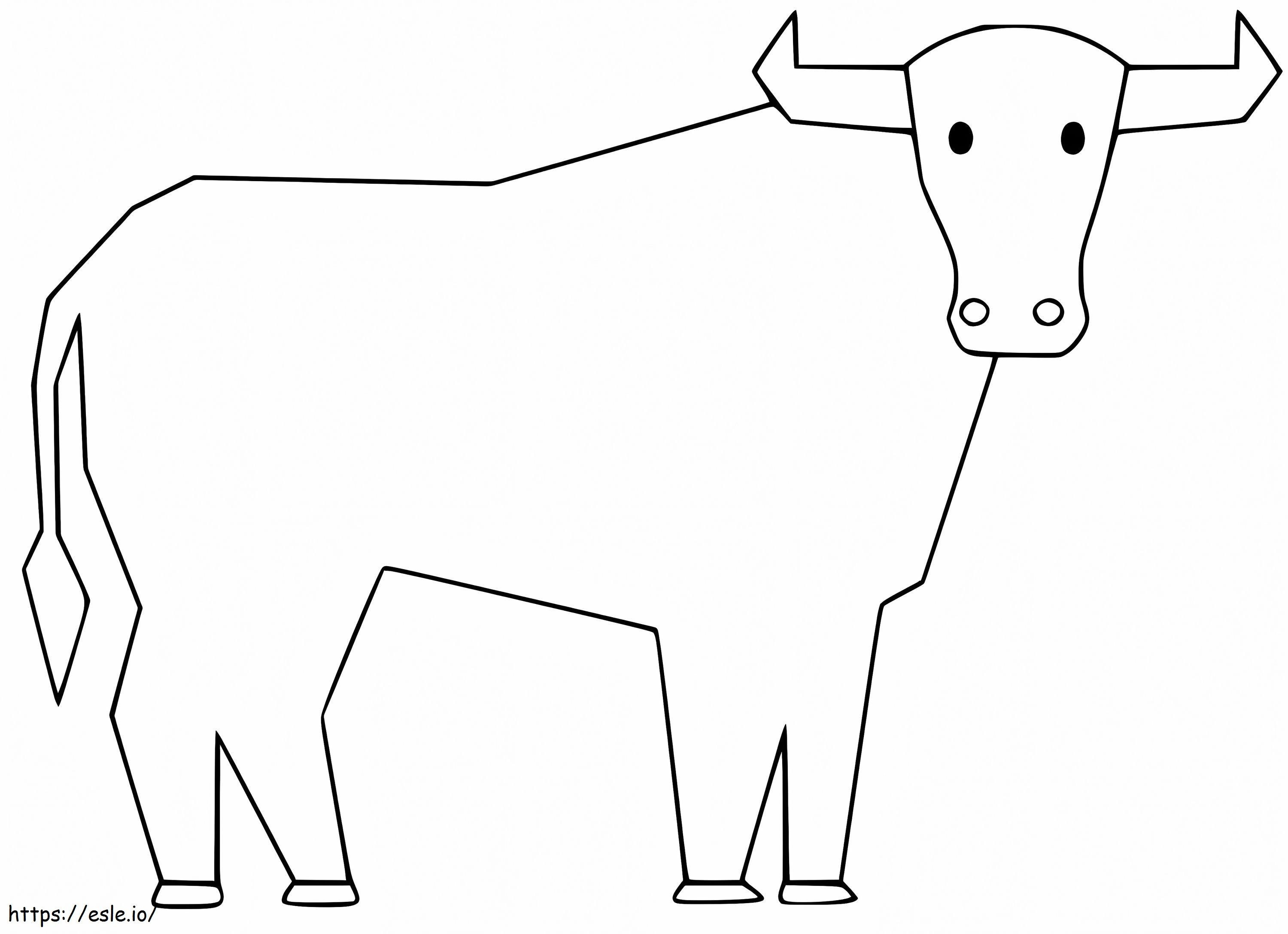 Coloriage Aperçu du taureau à imprimer dessin