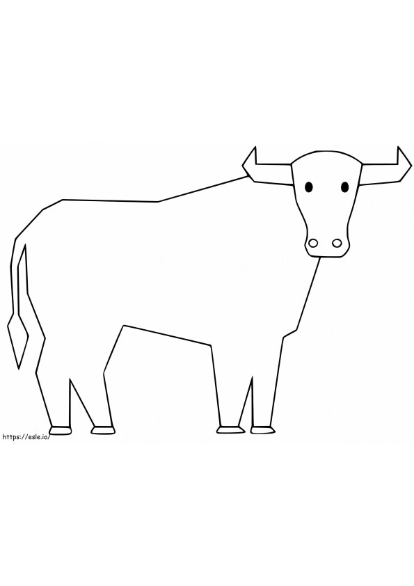 Coloriage Aperçu du taureau à imprimer dessin