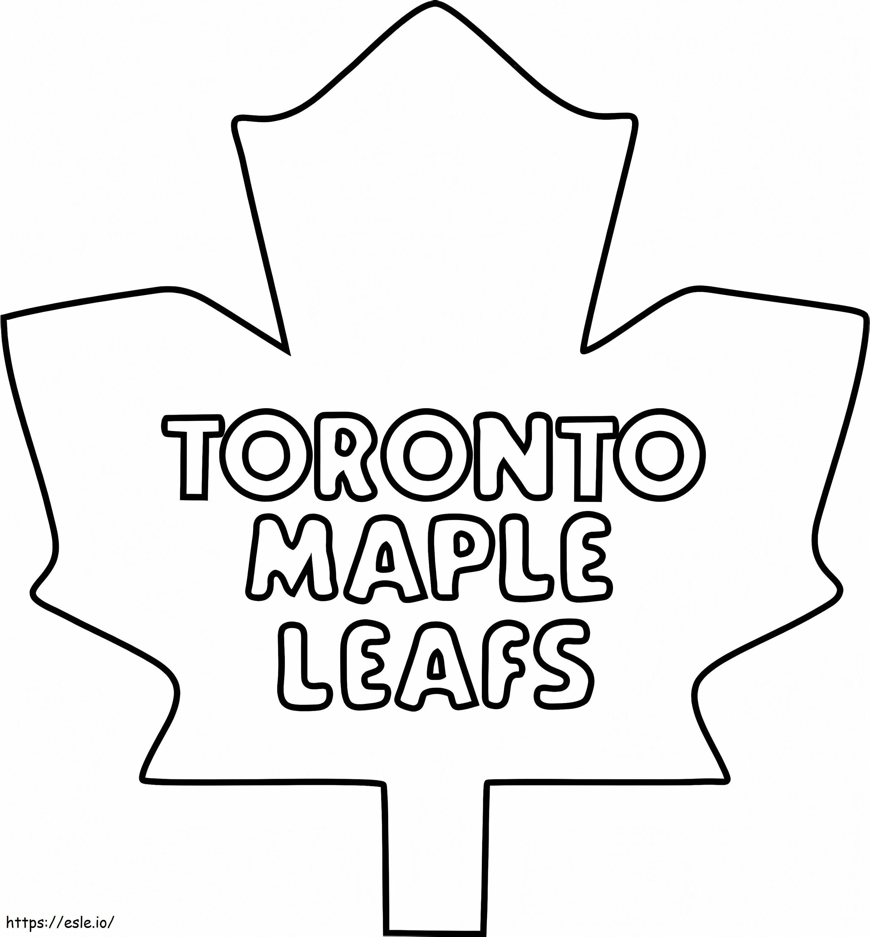 Logo delle foglie d'acero di Toronto da colorare