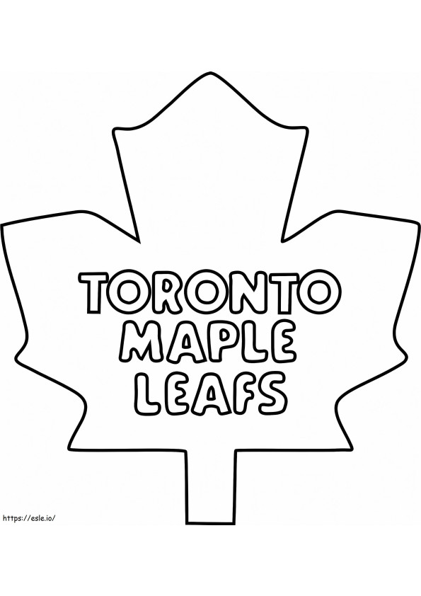 Toronto Maple Leafs Logo para colorir