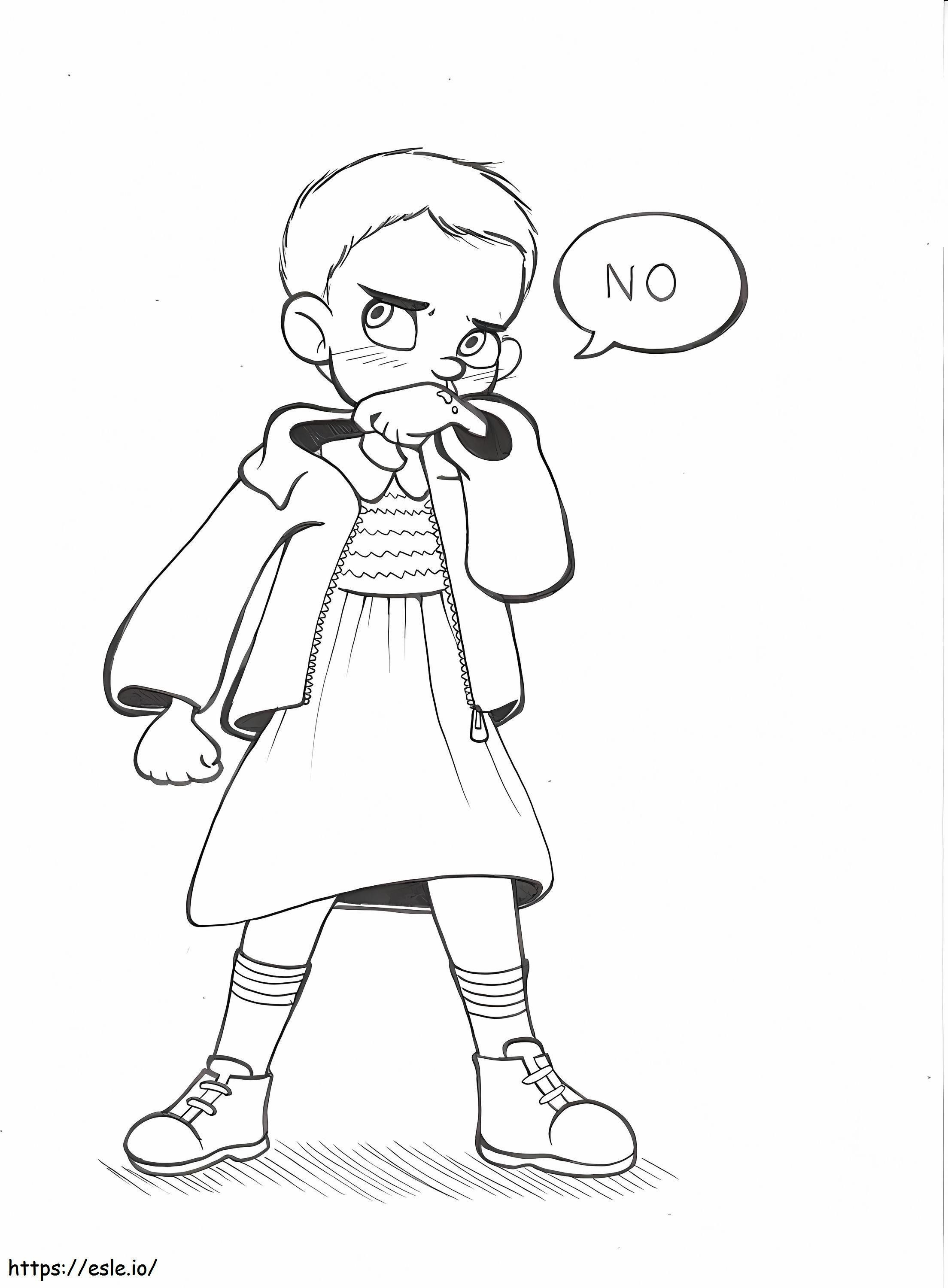 Eleven Stranger Things Coloring Page 3 coloring page