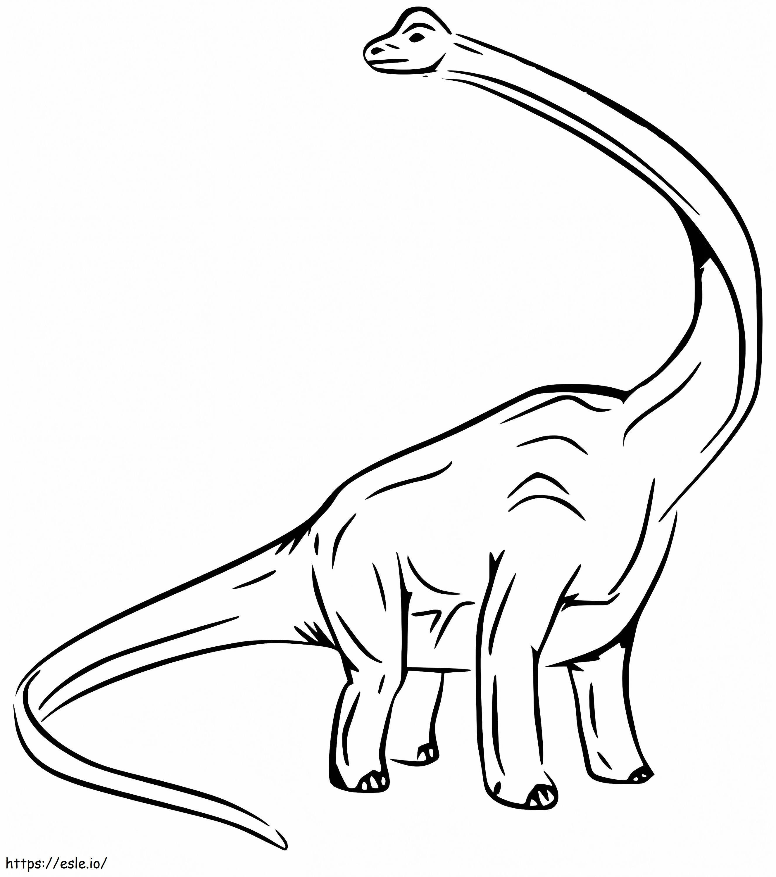 巨大なブラキオサウルス ぬりえ - 塗り絵