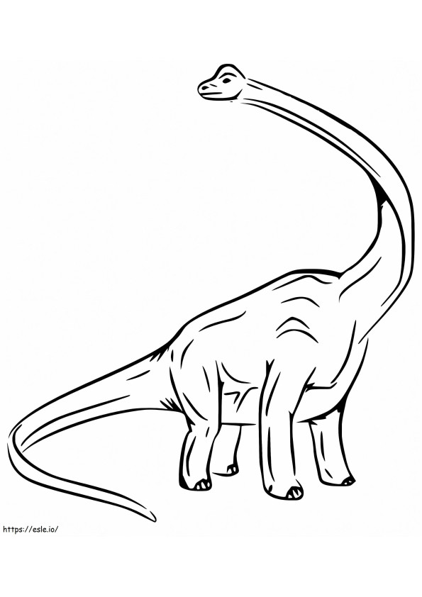 Braquiosaurio enorme para colorear