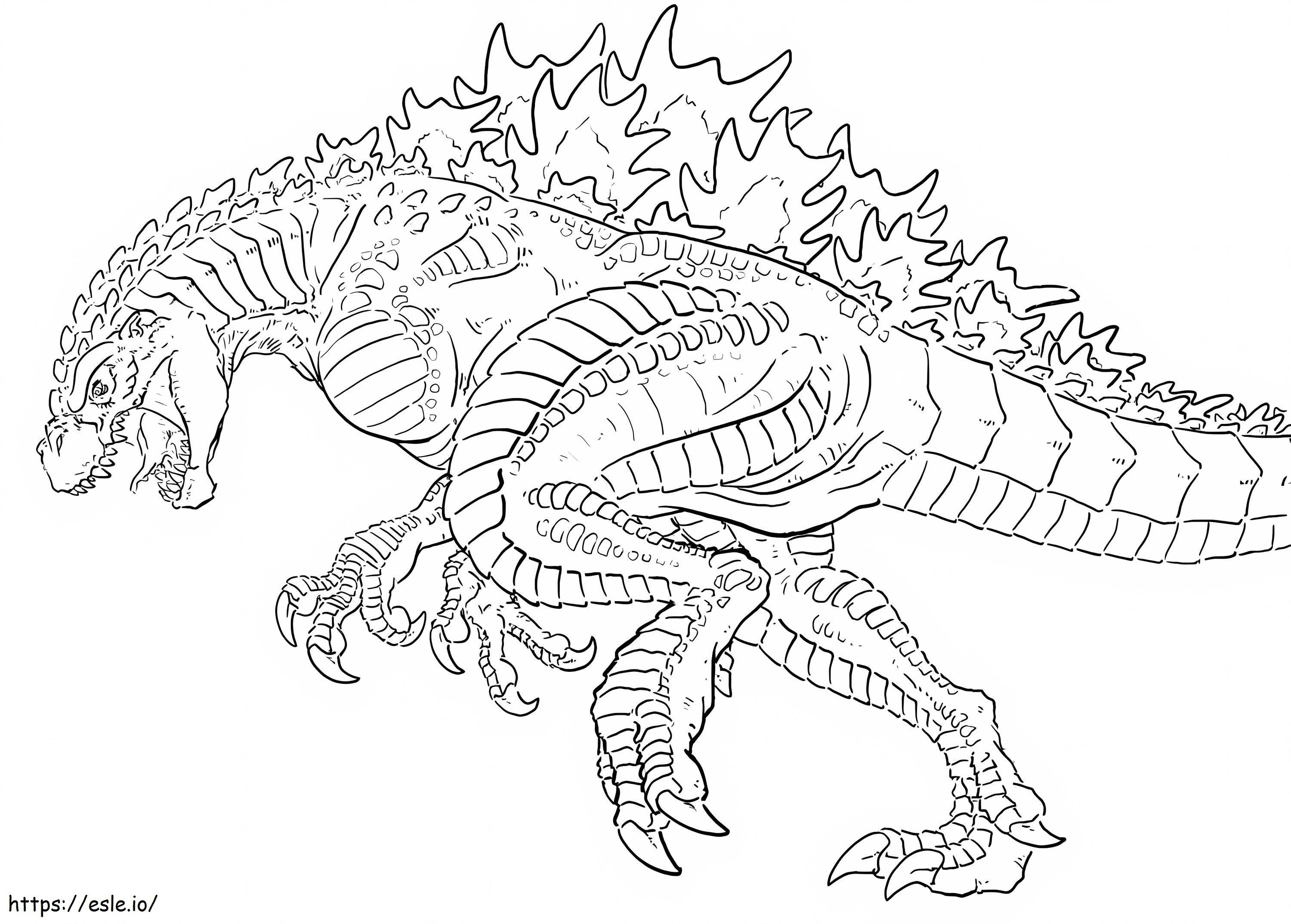 Free Printable Godzilla coloring page