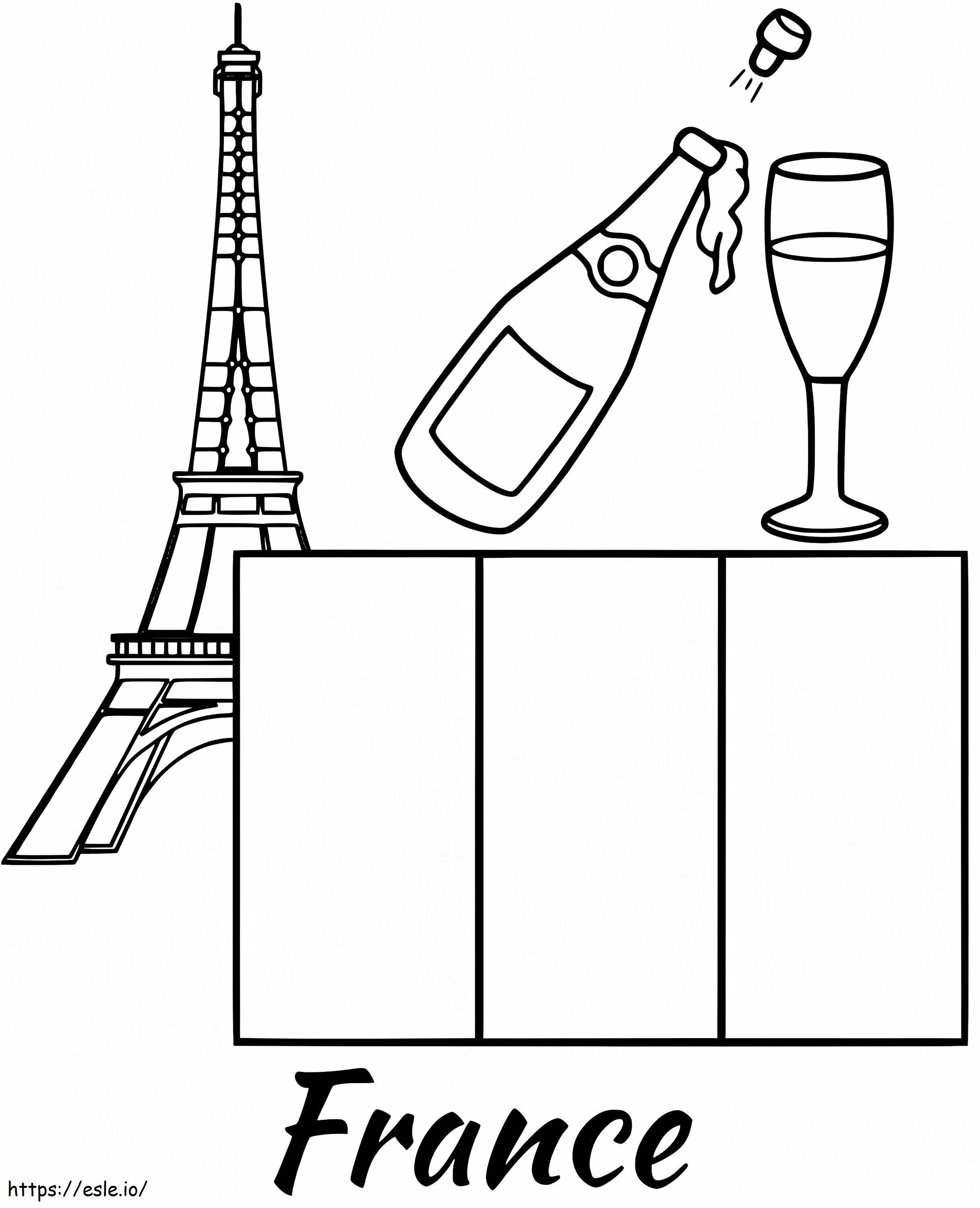 France Flag coloring page