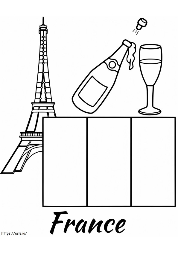 France Flag coloring page
