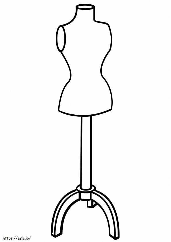 Easy Mannequin coloring page