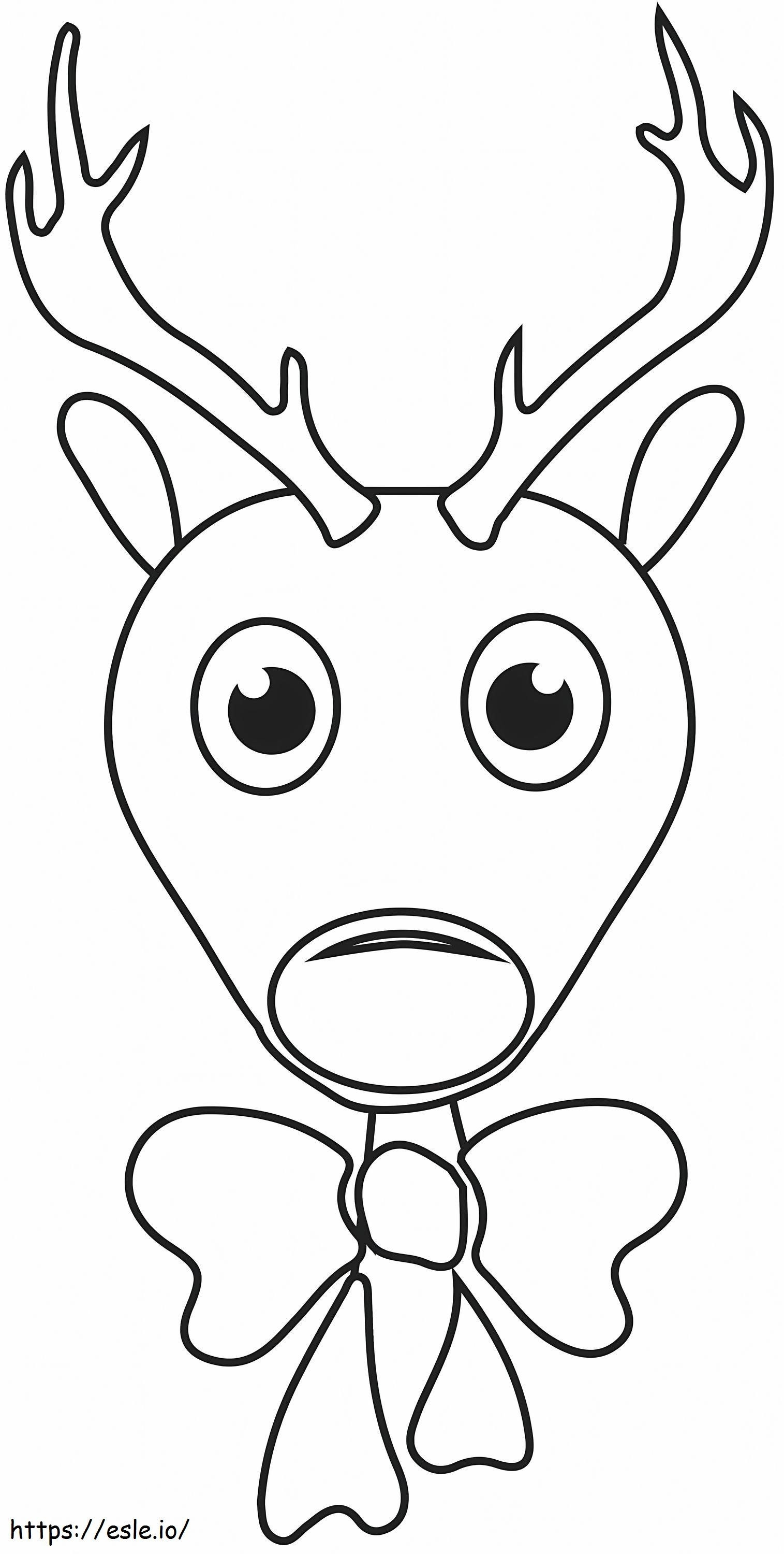 Rudolph Head coloring page