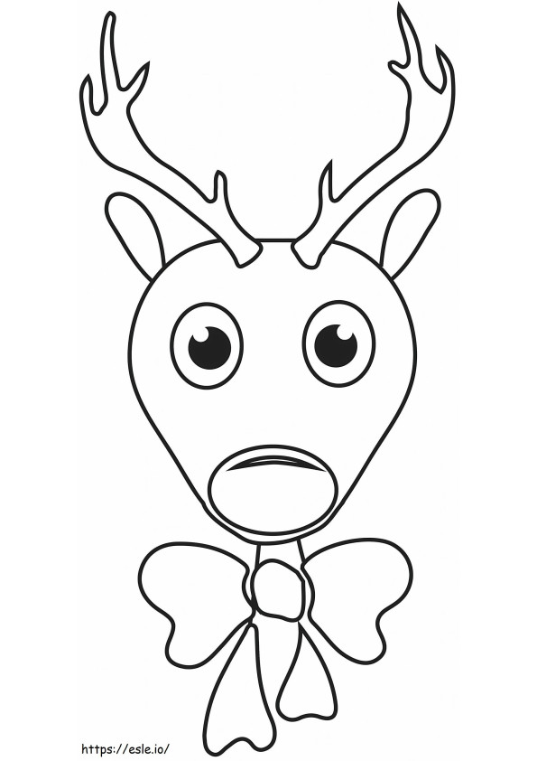 Rudolph Head coloring page