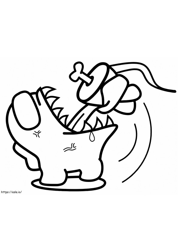 Among Us Eating Body coloring page