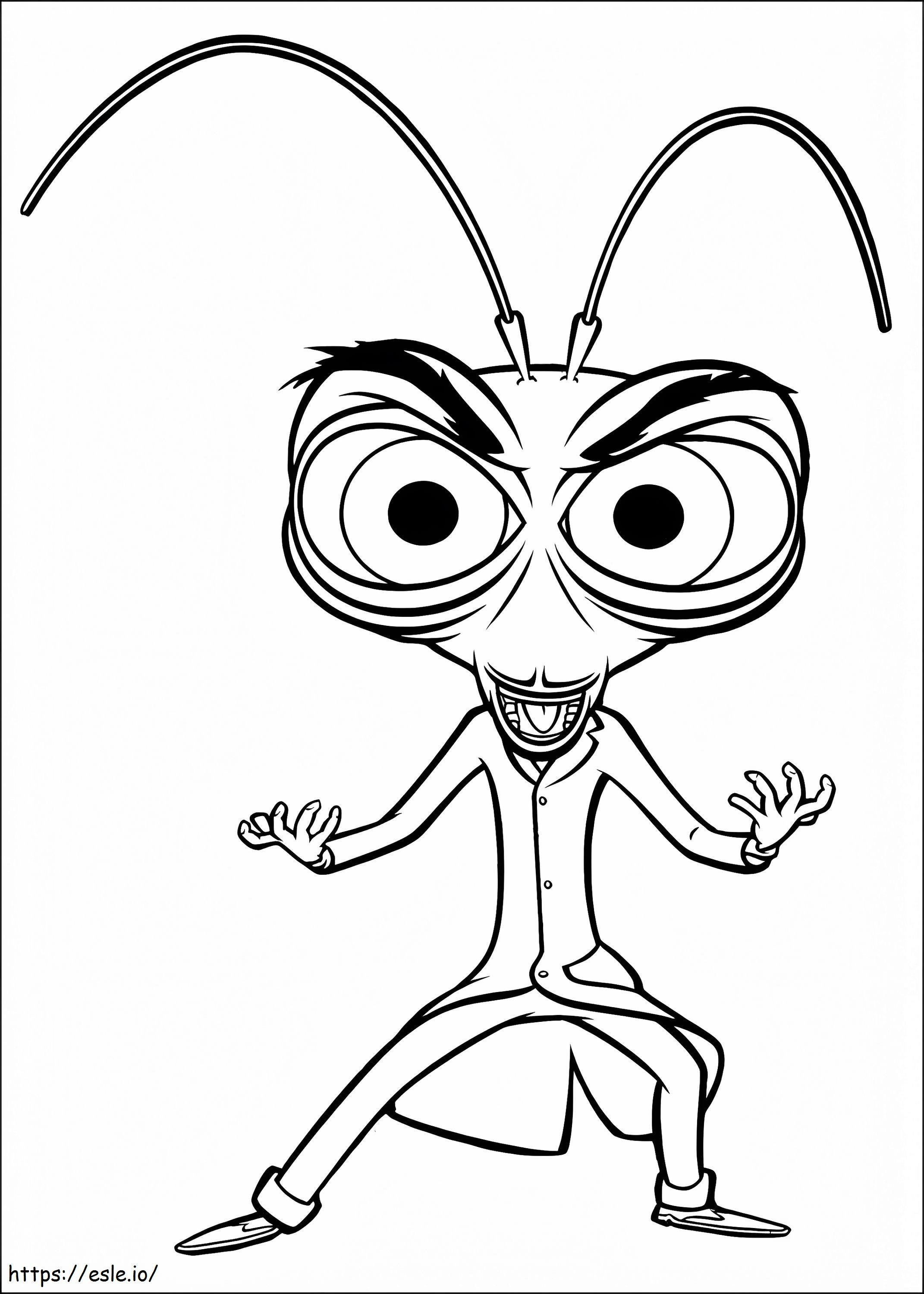 Dr. Cockroach From Monsters Vs Aliens coloring page
