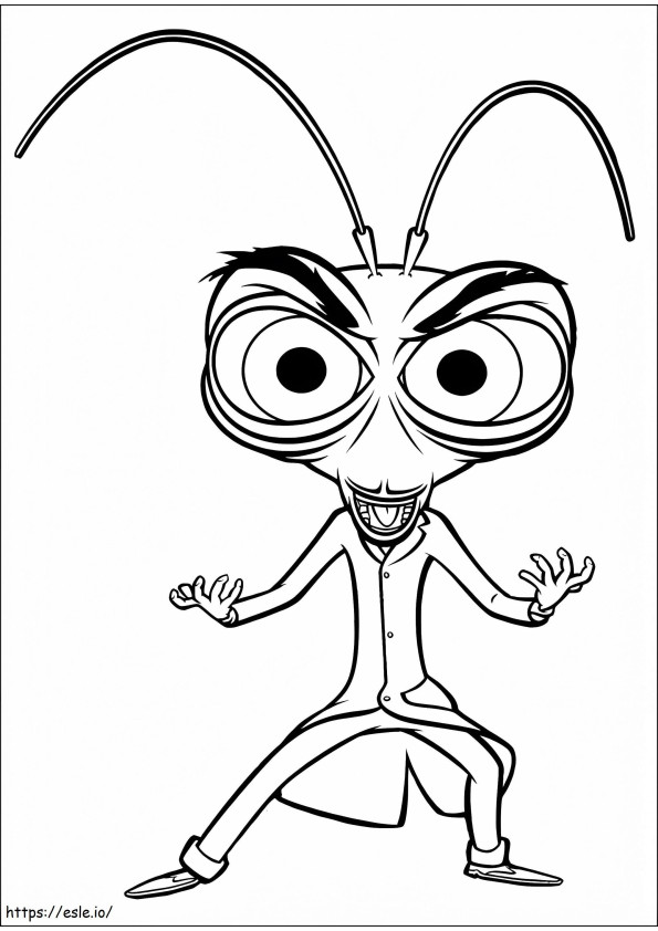 Dr. Cockroach From Monsters Vs Aliens coloring page