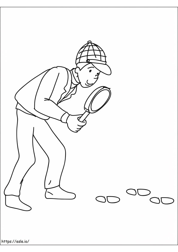 Detective 3 coloring page