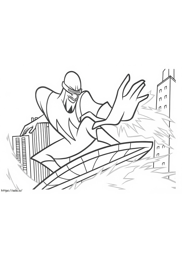 Ice Man From The Incredibles coloring page