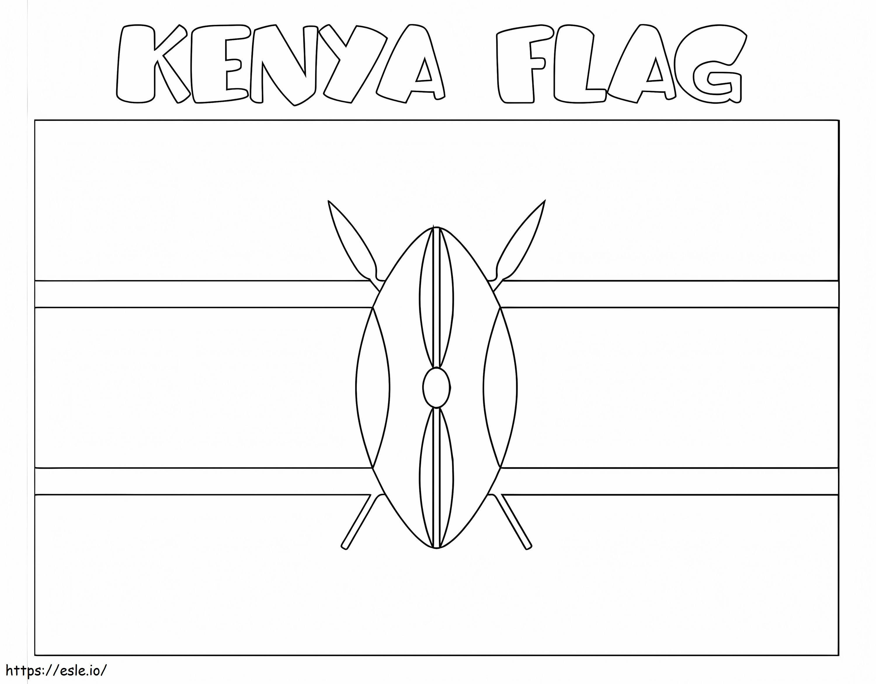 Flaga Kenii 1 kolorowanka