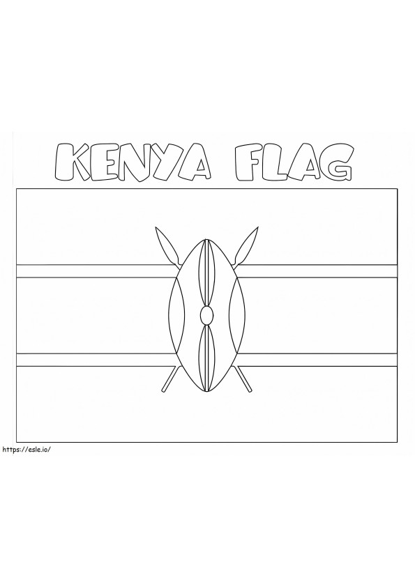 Kenian lippu 1 värityskuva