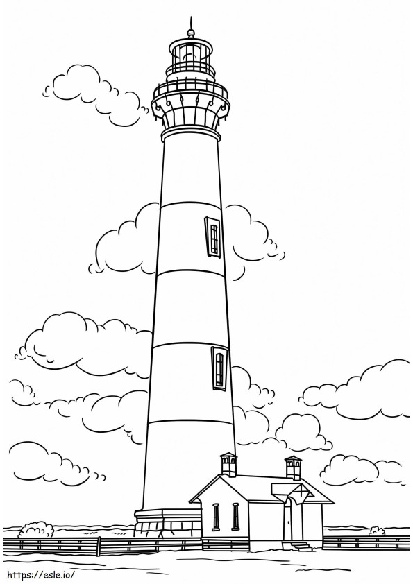 Bodie Island Lighthouse coloring page