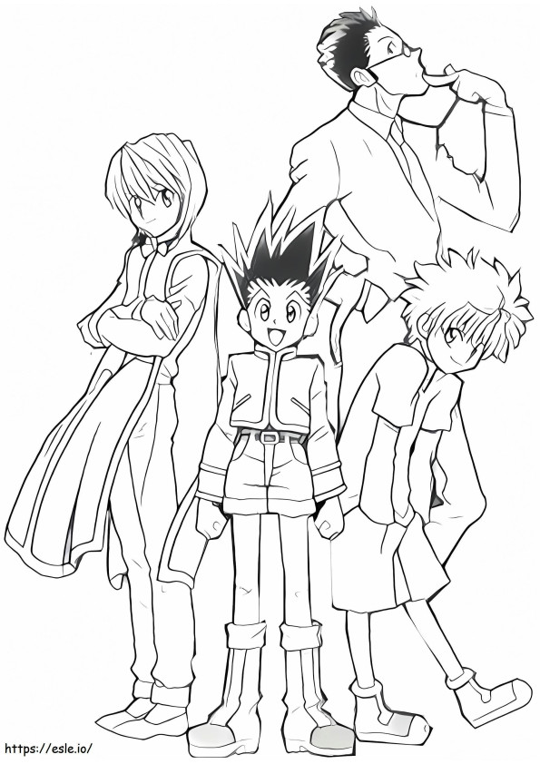 Hunter X Hunter Characters 1 coloring page