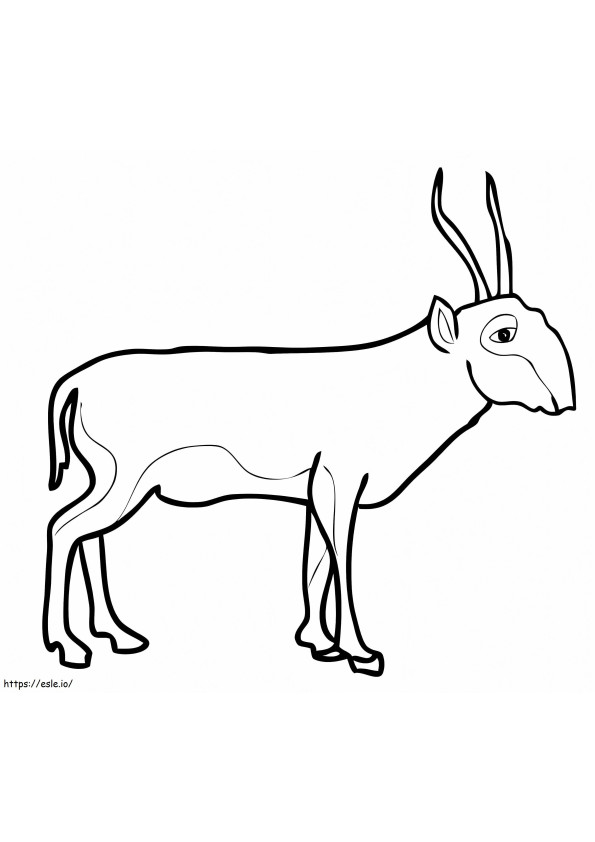 Saiga-antilope kleurplaat kleurplaat