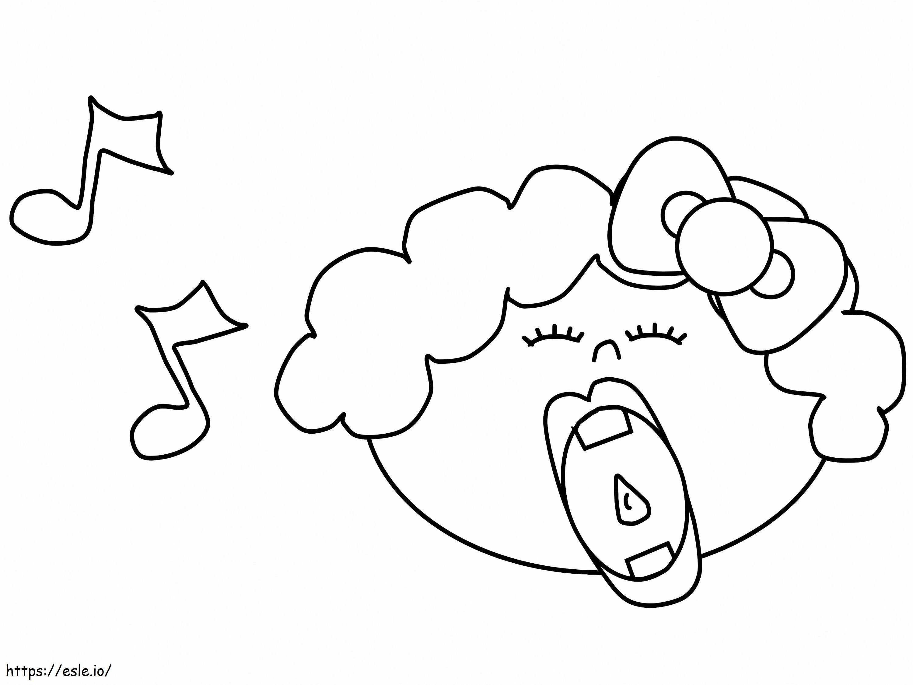 Singer Face coloring page